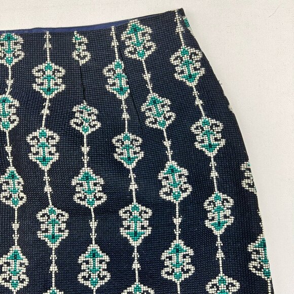 Zara Basic Womens Straight Skirt Multicolor Paisley Side Zipper Mini Size Medium - Picture 4 of 10